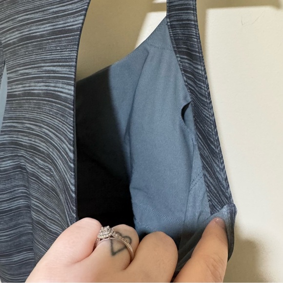 Womens Mondetta Workout Gym Athlete Black Striped Tank Top Dress Size Large - Picture 11 of 16